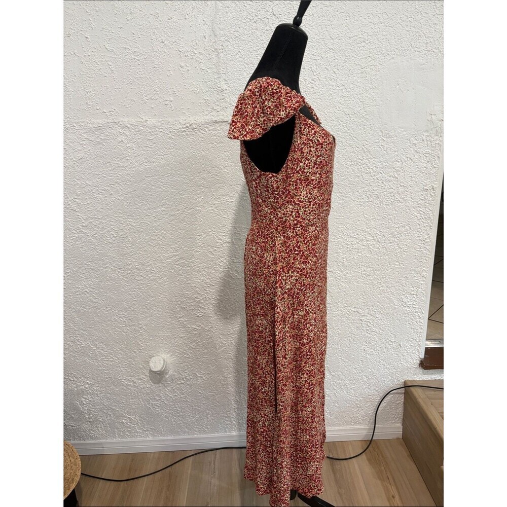 Reformation Rust Floral Midi Dress - Picture 5 of 12